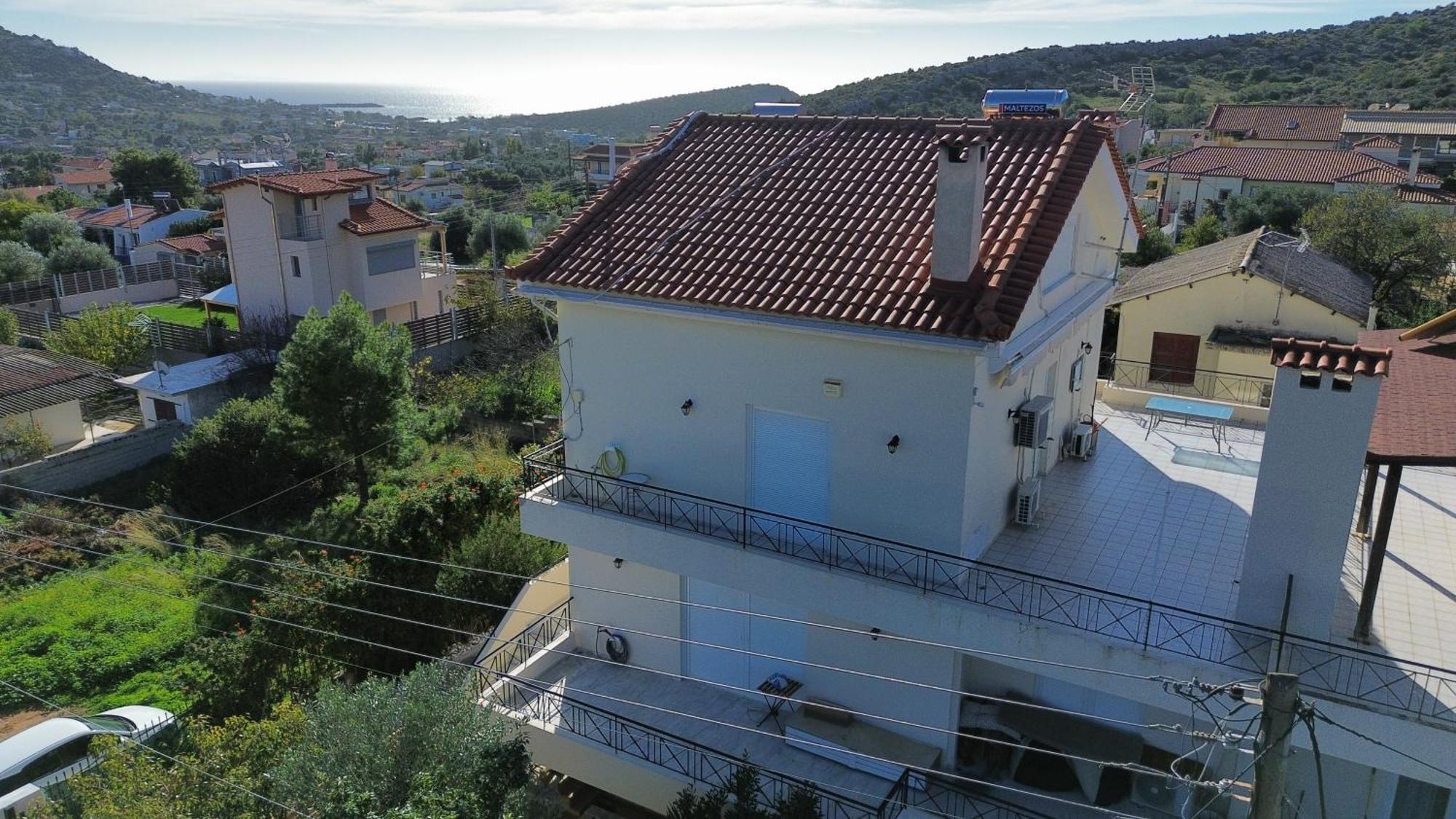 Beautiful Maisonette With A View To The Mountains And The Sea Agia Marina  Екстер'єр фото